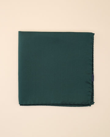 Lenço de Bolso 100% Seda em Verde Escuro
